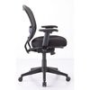 Officesource Spice Collection Mid Back Chair, Mesh Back, Black Upholstered Seat with Black Frame 7854ANSFBK